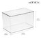 mDesign Plastic Bathroom Storage Organizer Bin Box with Hinge Lid